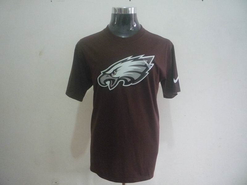 philadelphia eagles sideline legend authentic logo dri-fit t-shirt brown