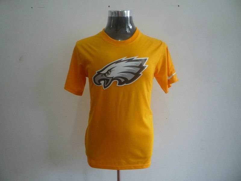 philadelphia eagles sideline legend authentic logo dri-fit t-shirt yellow