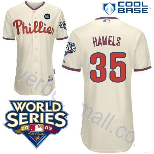 philadelphia phillies 35 colbert hamels cream youth jerseys