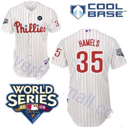 philadelphia phillies 35 cole hamels white youth jersey