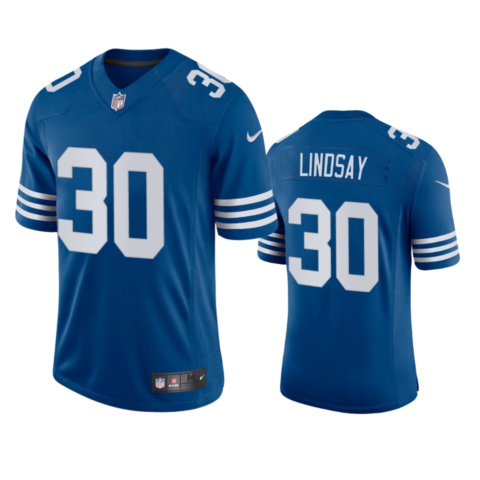 phillip lindsay colts alternate vapor limited royal jersey