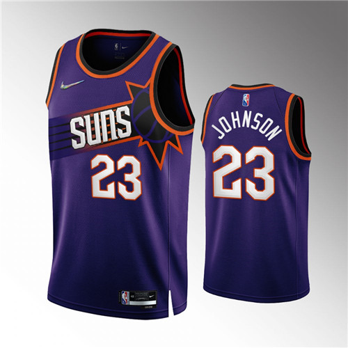 Phoenix Suns Cameron Johnson 2022-23 Icon Edition NBA 75th Purple stitched Jersey #23