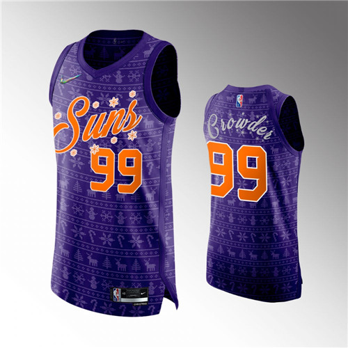 Phoenix Suns Jae Crowder Christmas Eve 75th Anniversary Purple stitched Jersey #99