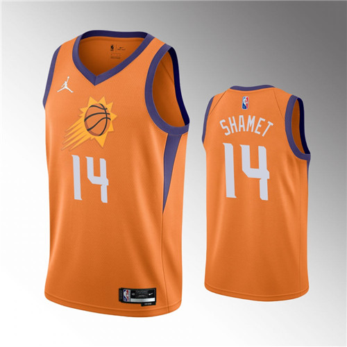 Phoenix Suns Landry Shamet 2021-22 75th Anniversary Statement Orange stitched Jersey #14