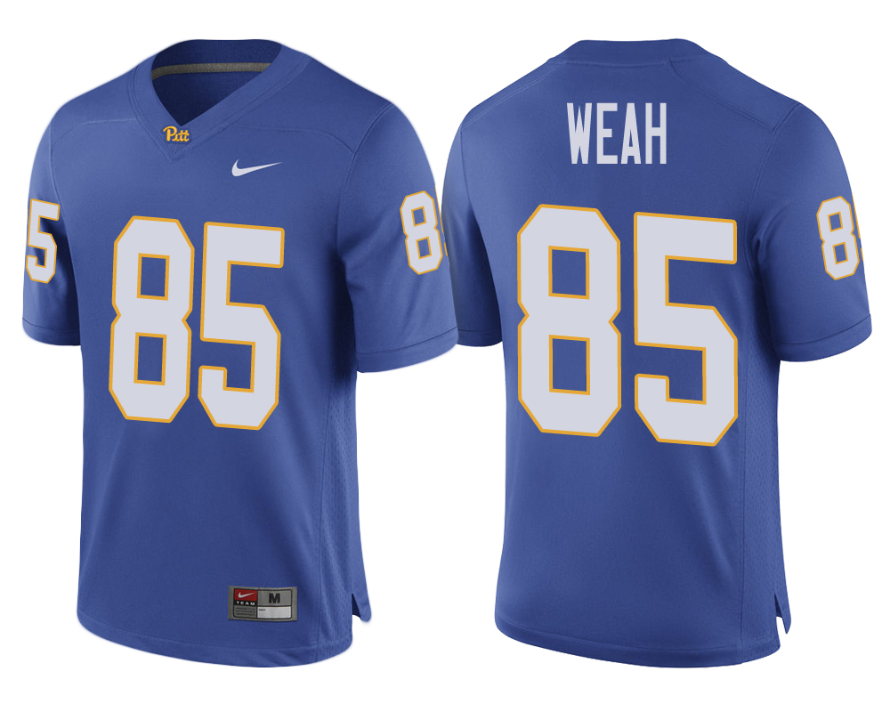 pittsburgh panthers royal jester weah ncaa college football 2017 special game jersey