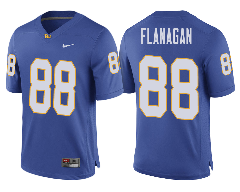 pittsburgh panthers royal matt flanagan ncaa college football 2017 special game jersey