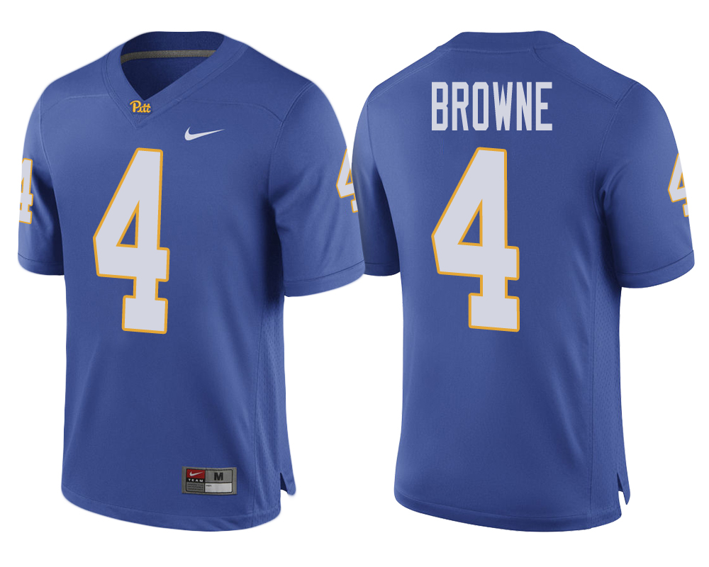 pittsburgh panthers royal max browne ncaa college football 2017 special game jersey