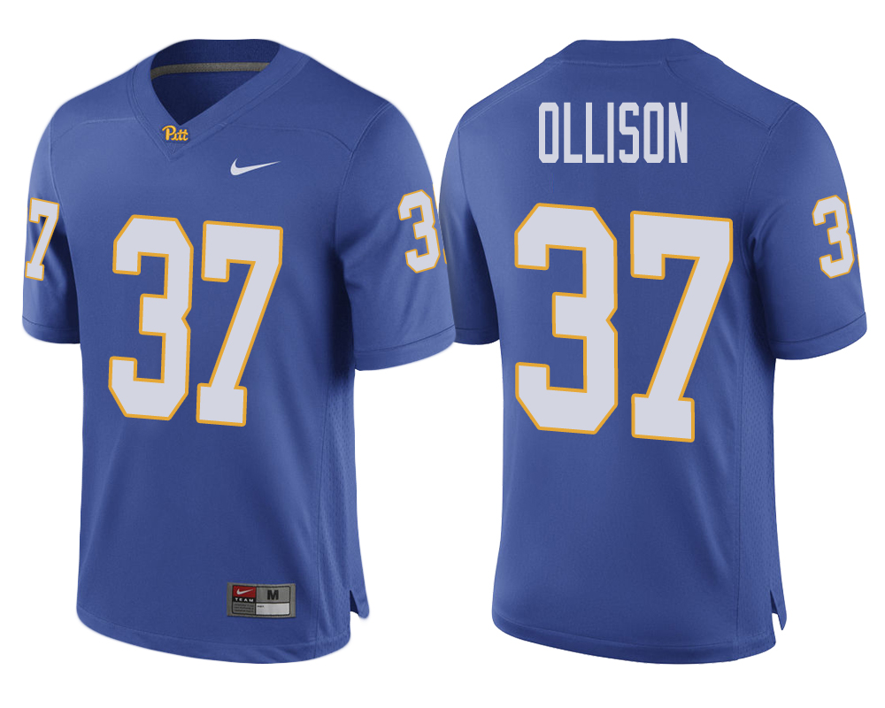 pittsburgh panthers royal qadree ollison ncaa college football 2017 special game jersey