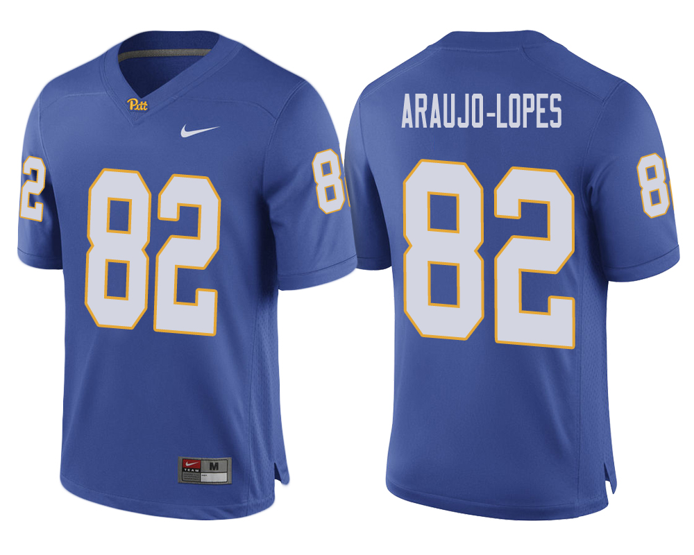 pittsburgh panthers royal rafael araujo lopes ncaa college football 2017 special game jersey