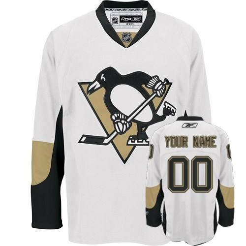 pittsburgh penguins white customized hockey jersey