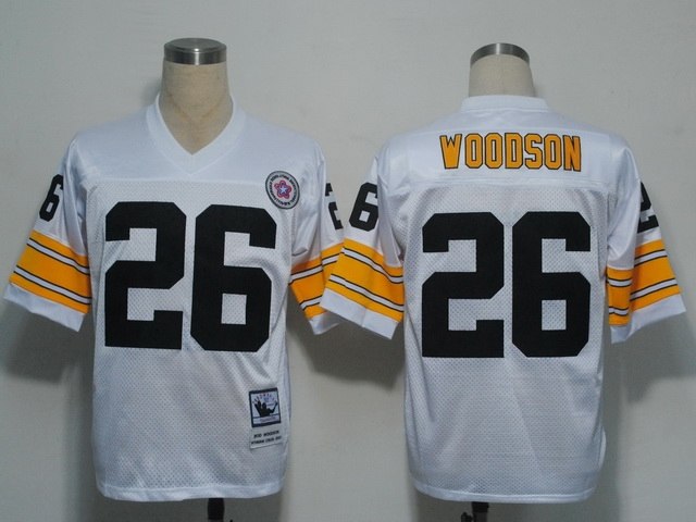 pittsburgh steelers #26 woodson throwback white