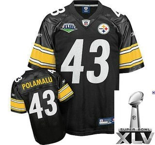 pittsburgh steelers 43 troy polamalu super bowl xliii team color jerseys {2011 super bowl xlv }