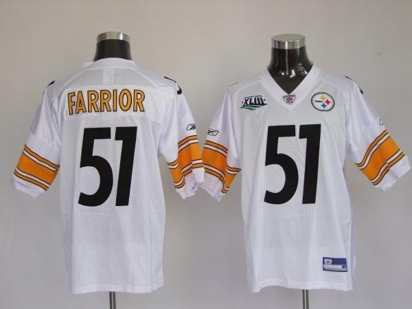 pittsburgh steelers 51 james farrior super bowl wh