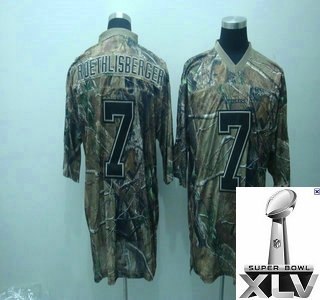 pittsburgh steelers 7 ben roethlisberger jerseys {2010 real tree collection} {2011 super bowl xlv }
