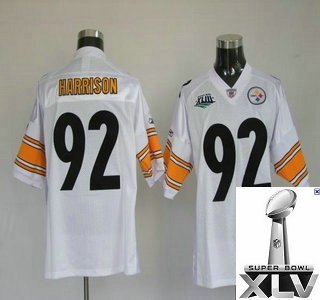 pittsburgh steelers 92 james harrison super bowl xliii white jerseys {2011 super bowl xlv }1
