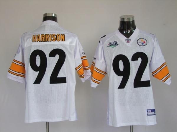 pittsburgh steelers 92 james harrison super bowl xliii white jerseys