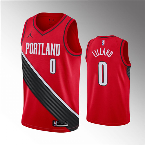 Portland Trail Blazers Damian Lillard Statement Edition Red stitched Jersey #0