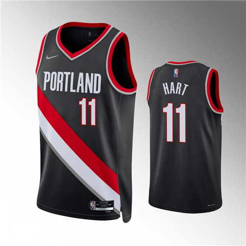 Portland Trail Blazers Josh Hart 75th Anniversary Icon Black stitched Jersey #11