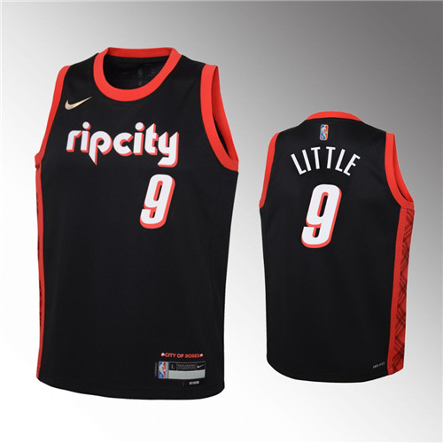 Portland Trail Blazers Nassir Little 2021-22 City Edition NBA 75th Season stitched Jersey #9