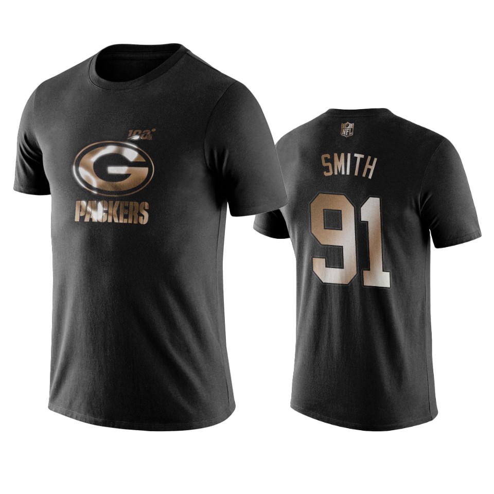 preston smith packers black golden 100th season t shirt