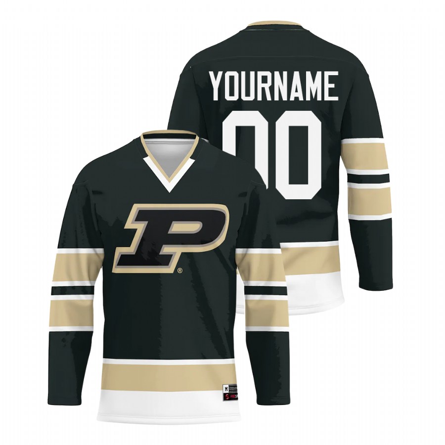 purdue boilermakers ncaa black college hockey jersey