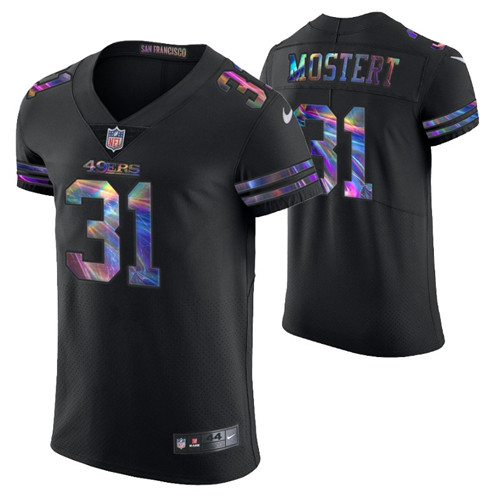 raheem mostert golden edition jersey vapor elite black holographic stitched