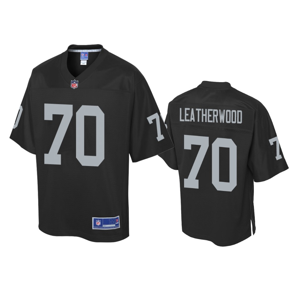 raiders alex leatherwood black pro line jersey