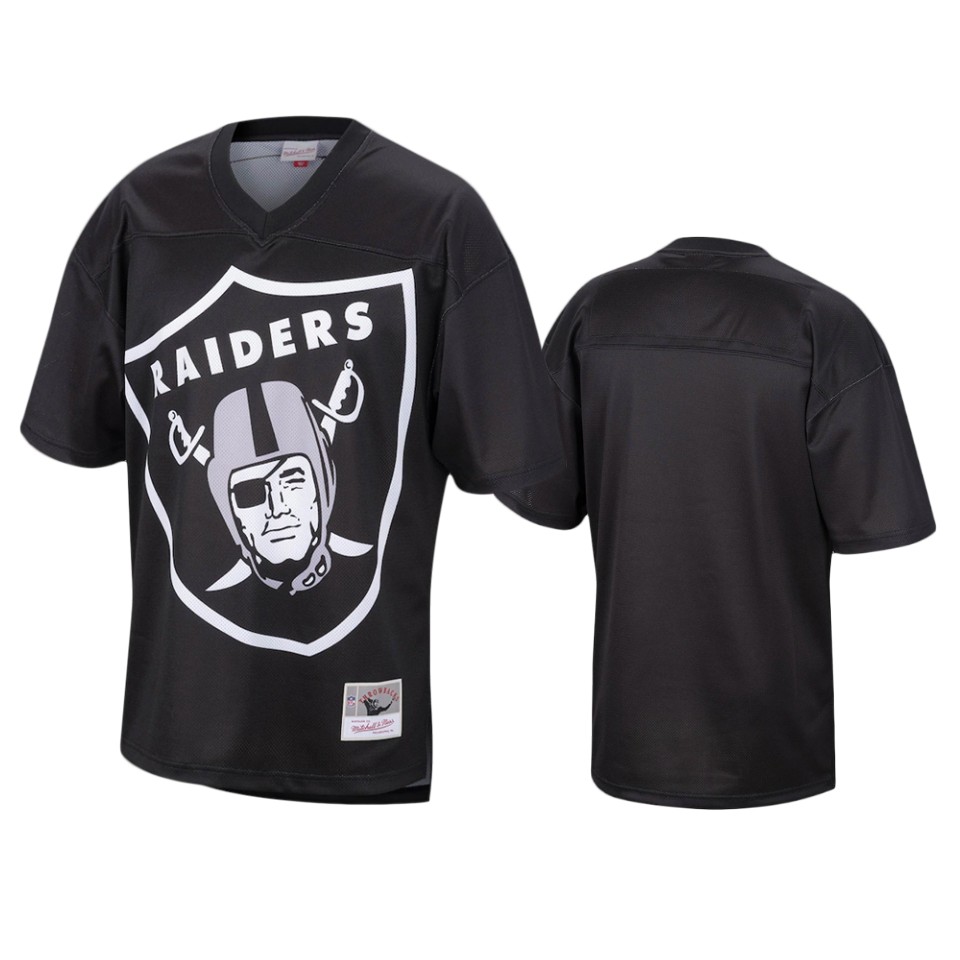 raiders black big face t shirt
