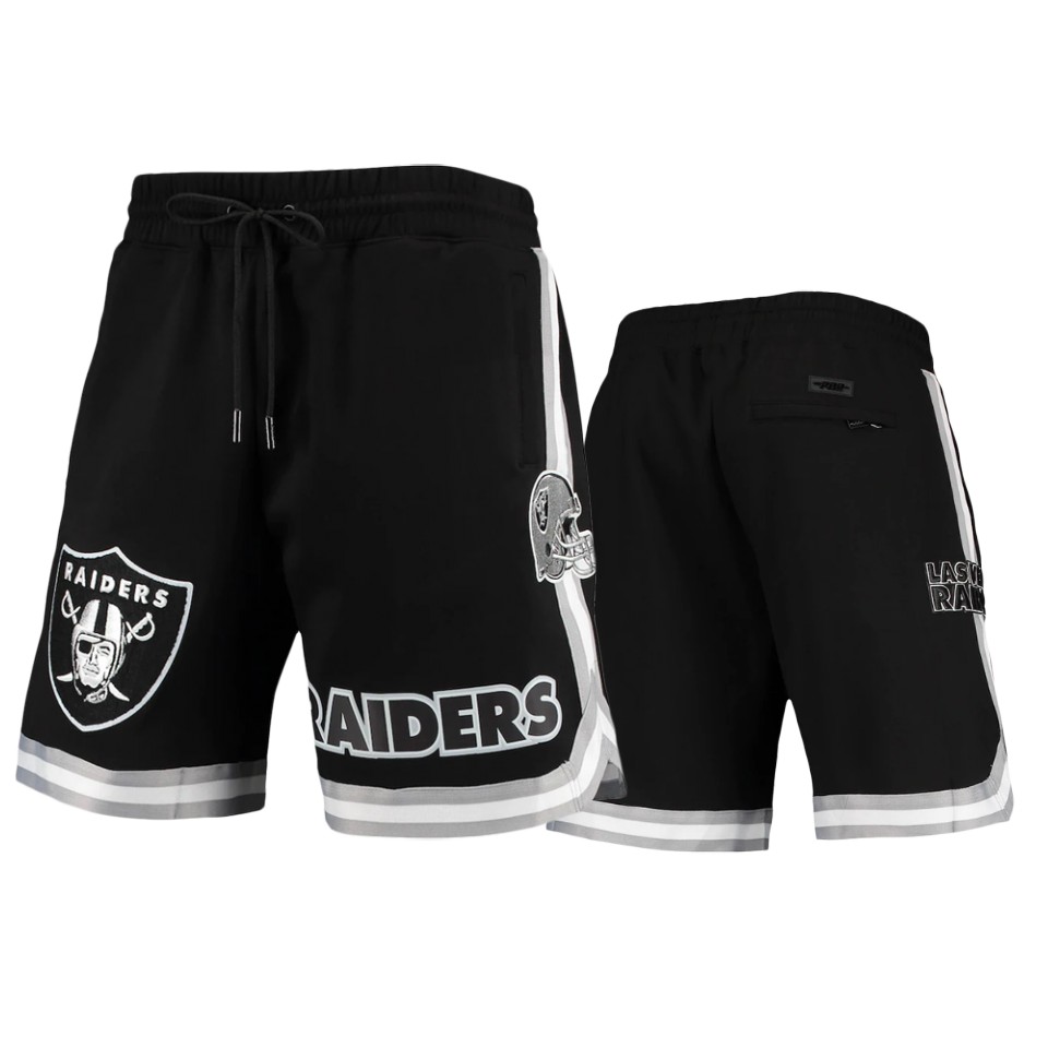 raiders black core shorts