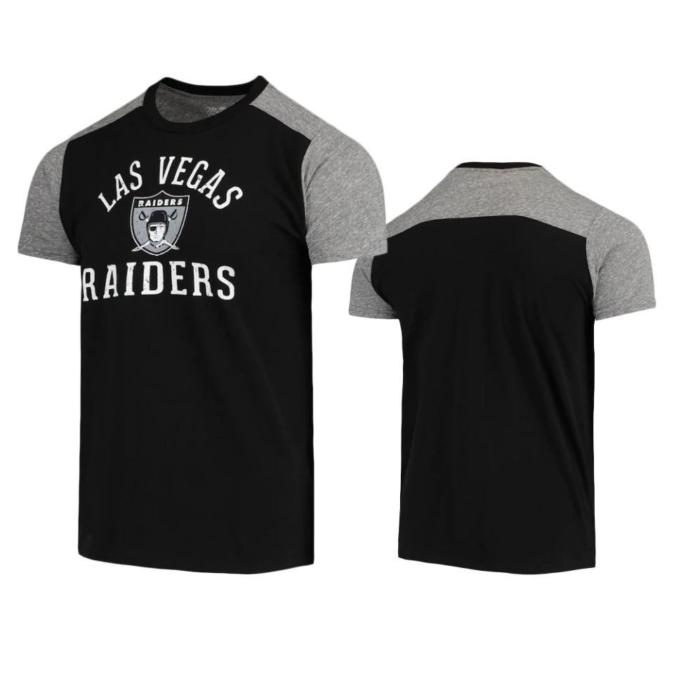 raiders black gray field goal slub gridiron classics t shirt
