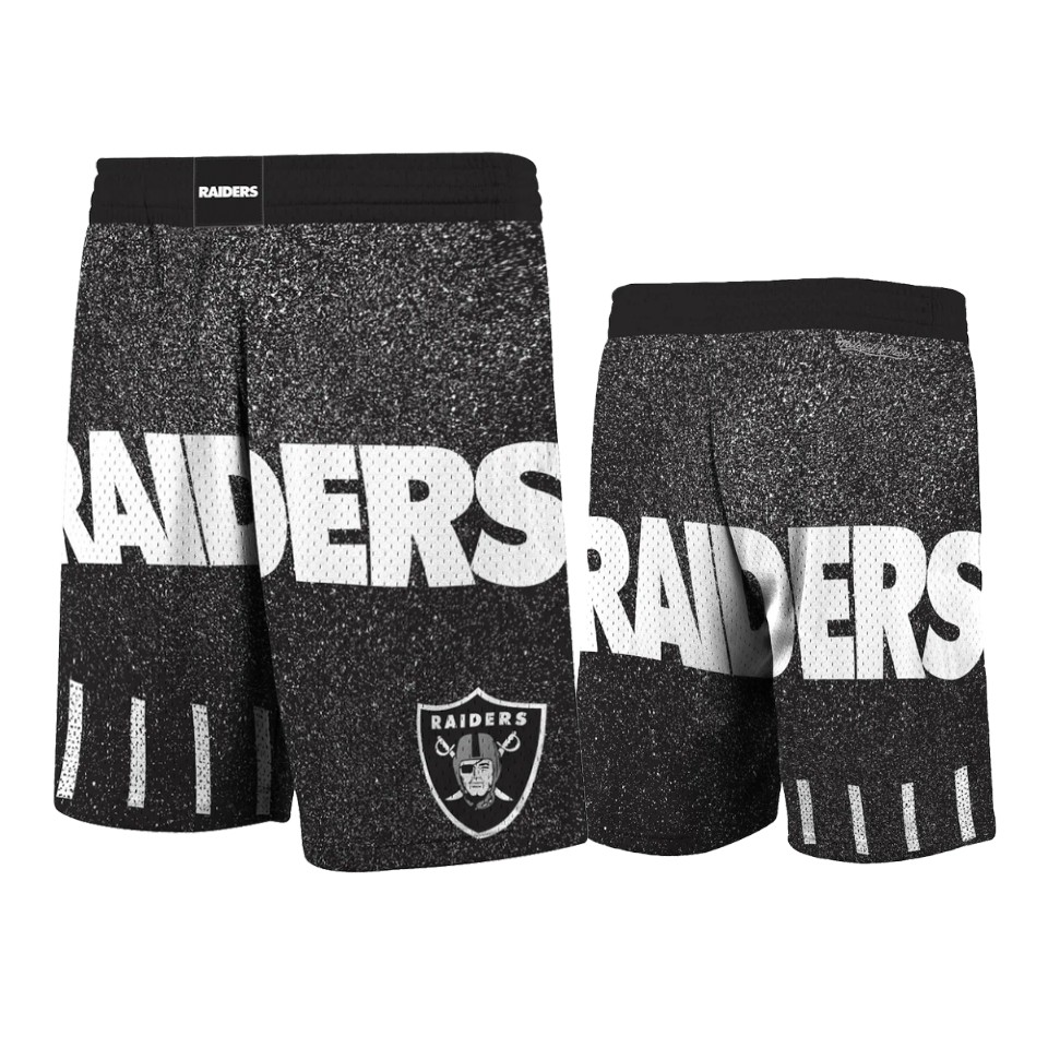 raiders black jumbotron shorts