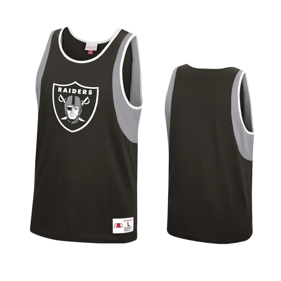 raiders black matchup historic logo tank top