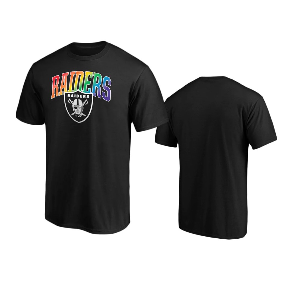 raiders black pride logo t shirt