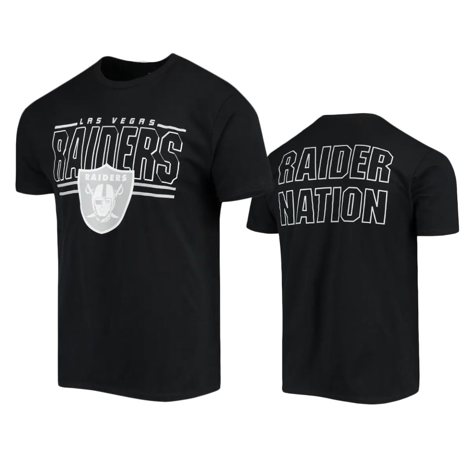 raiders black slogan 2 hit junk food t shirt