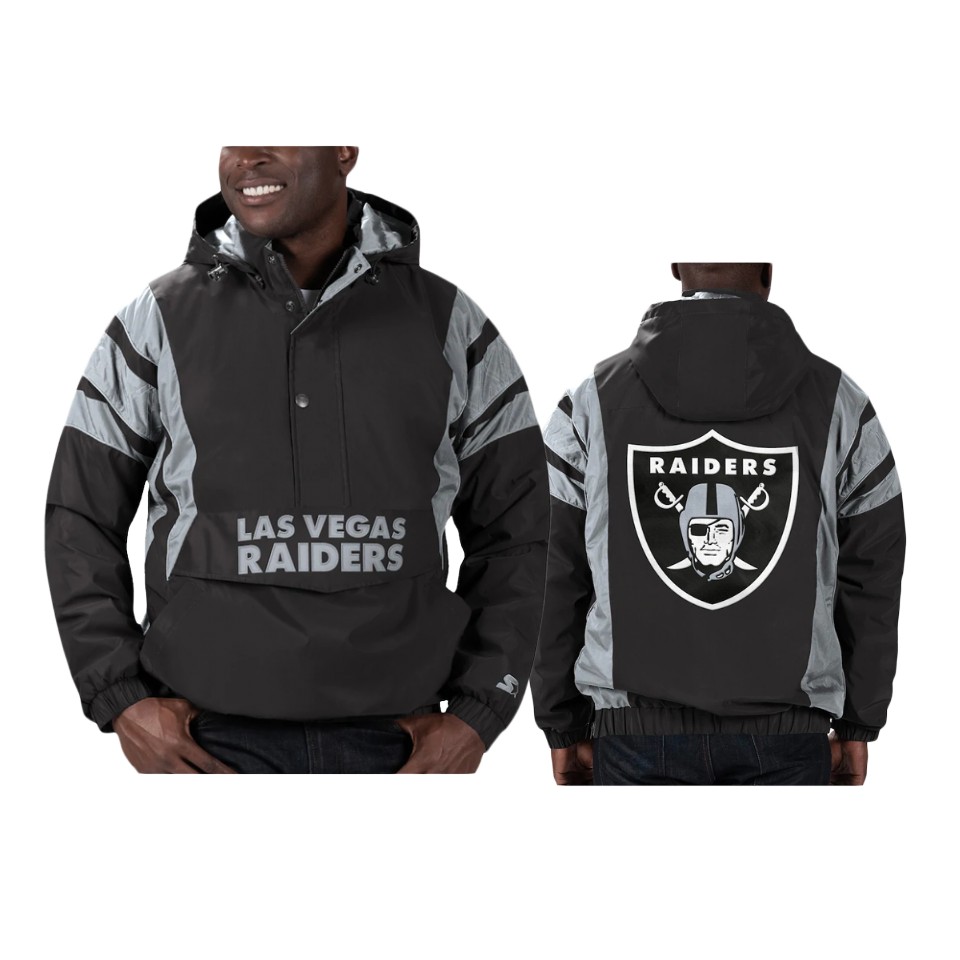 raiders black thursday night gridiron reflective stripe jacket