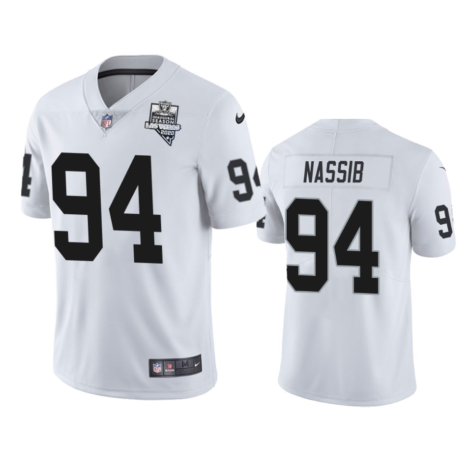 raiders carl nassib white 2020 inaugural season jersey