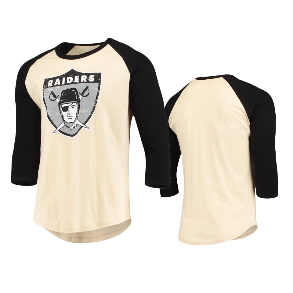 raiders cream black gridiron classics t shirt
