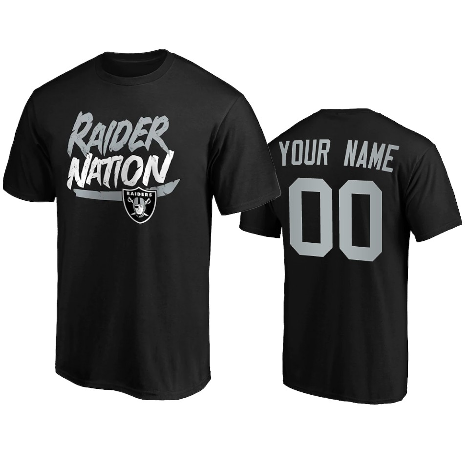 raiders custom black hometown nation t shirt