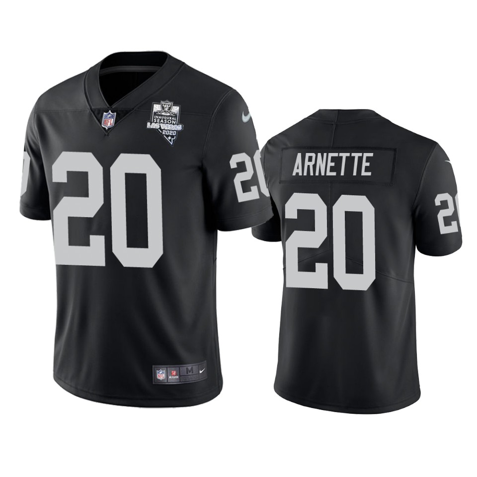raiders damon arnette black 2020 inaugural season jersey