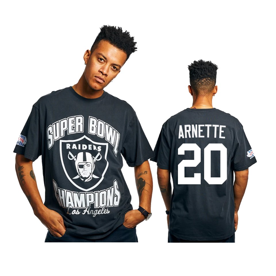 raiders damon arnette black super bowl champions vintage t shirt