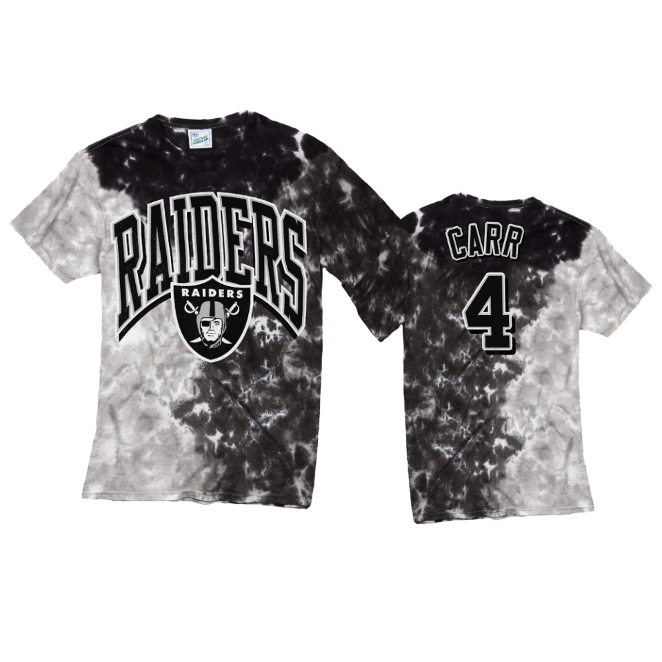 raiders derek carr black tri dye t shirt
