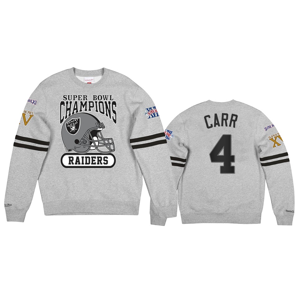 raiders derek carr gray all over champs premium jumper sweatshirt