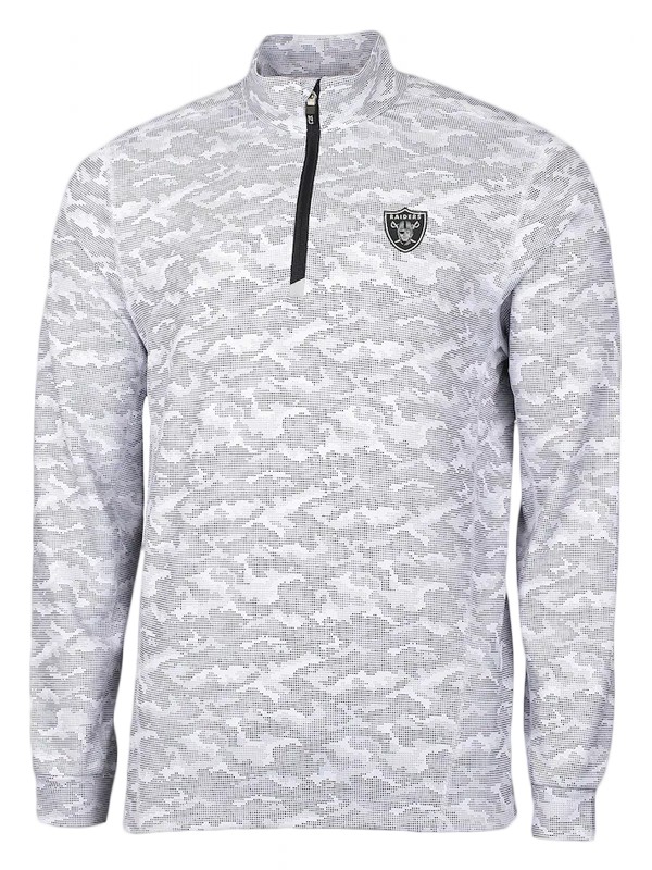 raiders gray traverse camo print drytec jacket