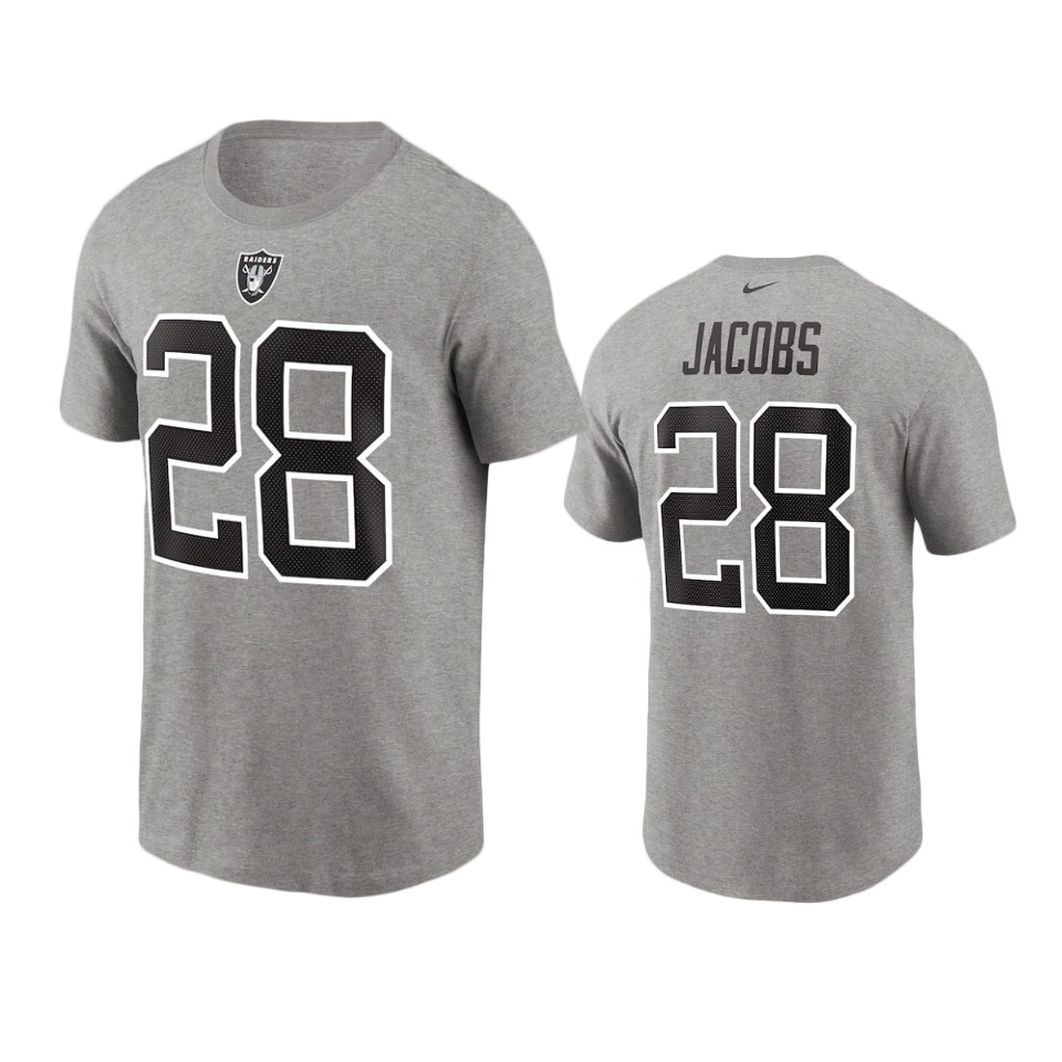 raiders josh jacobs nikegray t shirt