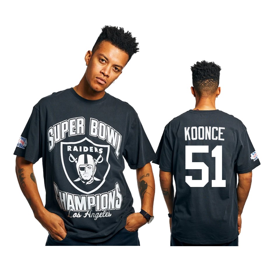 raiders malcolm koonce black super bowl champions vintage t shirt