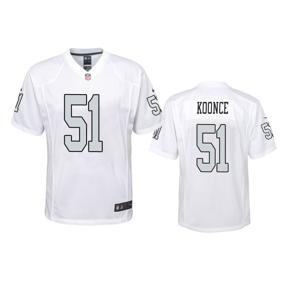 raiders malcolm koonce color rush game white jersey