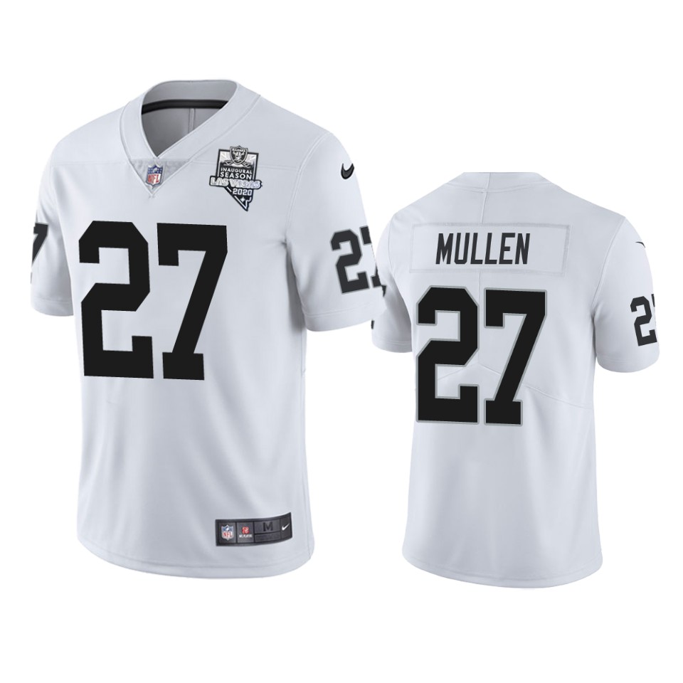 raiders trayvon mullen white 2020 inaugural season jersey