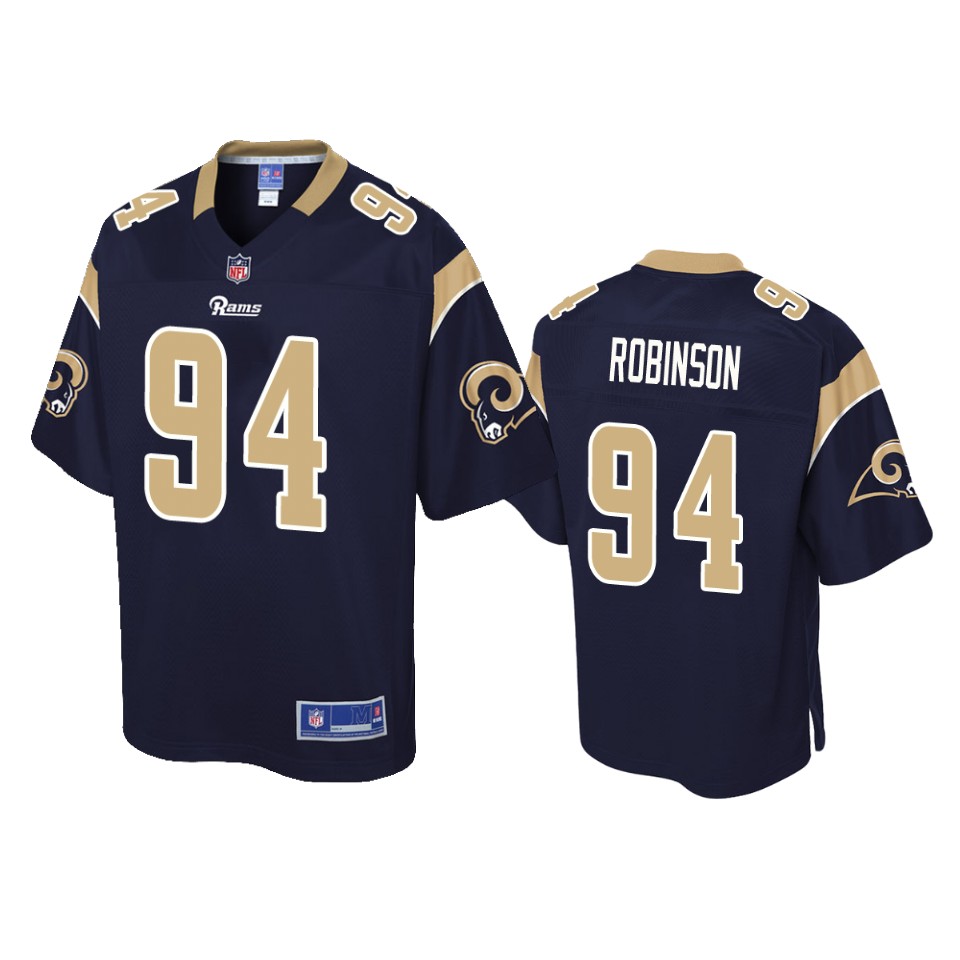 rams a'shawn robinson navy pro line jersey
