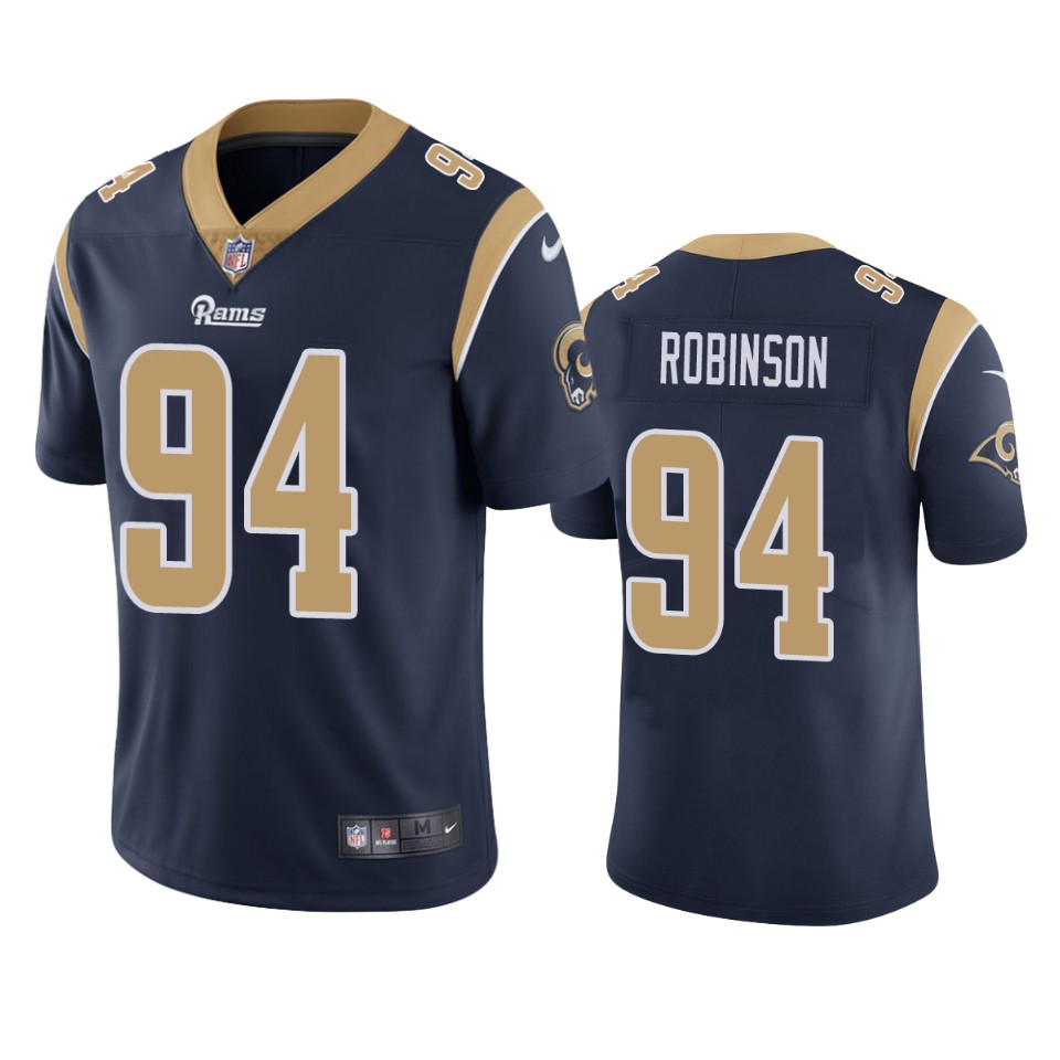 rams a'shawn robinson navy vapor untouchable limited jersey