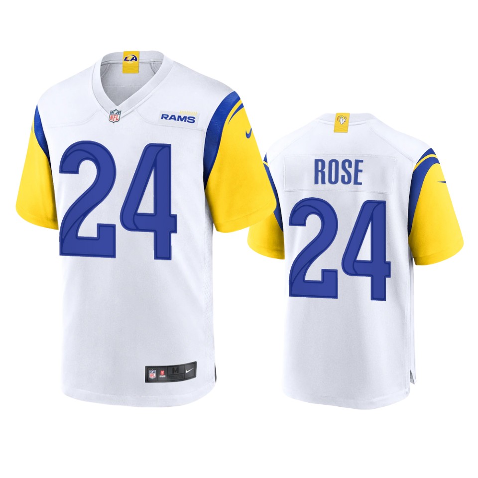 rams a.j. rose alternate game white jersey